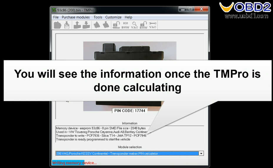 TMPro 2 Program Keyless Continental for VW 93C86 (9)